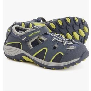 Merrell Hydro H20 Hiker Leather Blue and Lime Sandals